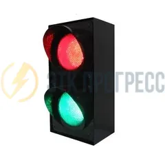 Светофор светодиодный двухсекционный вертикальный 220V AC